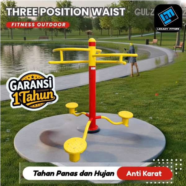 jual alat fitnes three position waist outdoor