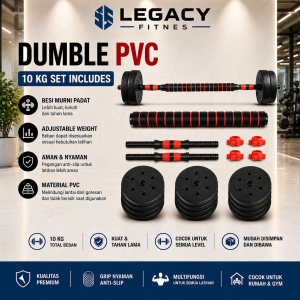jual alat fitnes dumble set 10 kg pvc