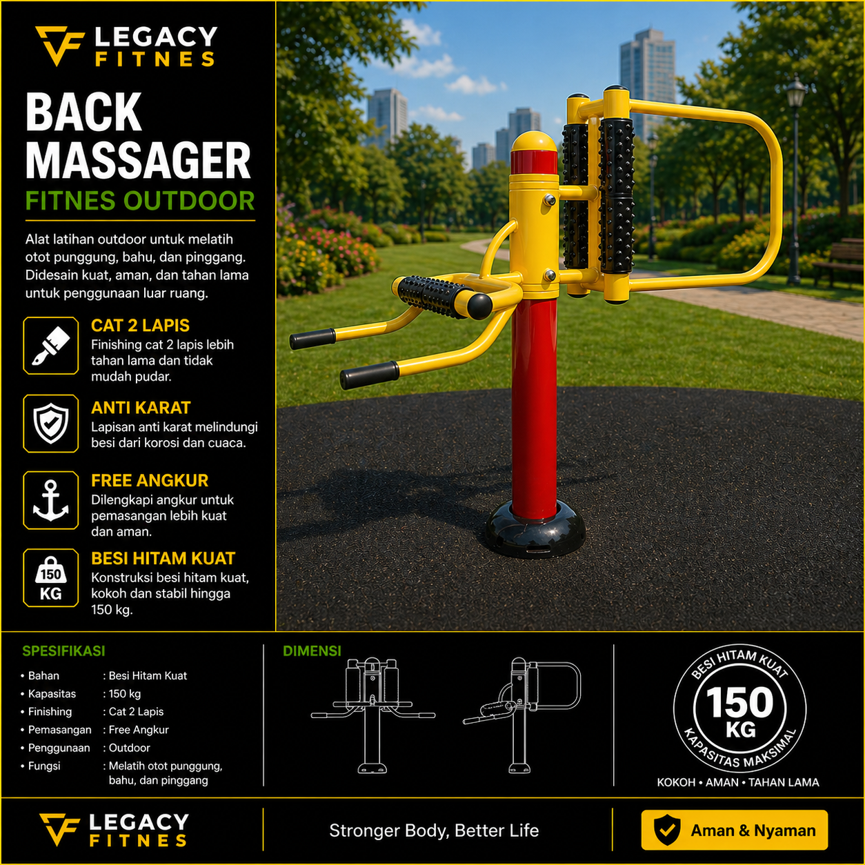 jual back massager outdoor