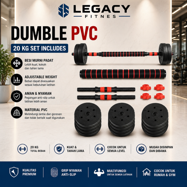 jual dumble set 20 kg pvc