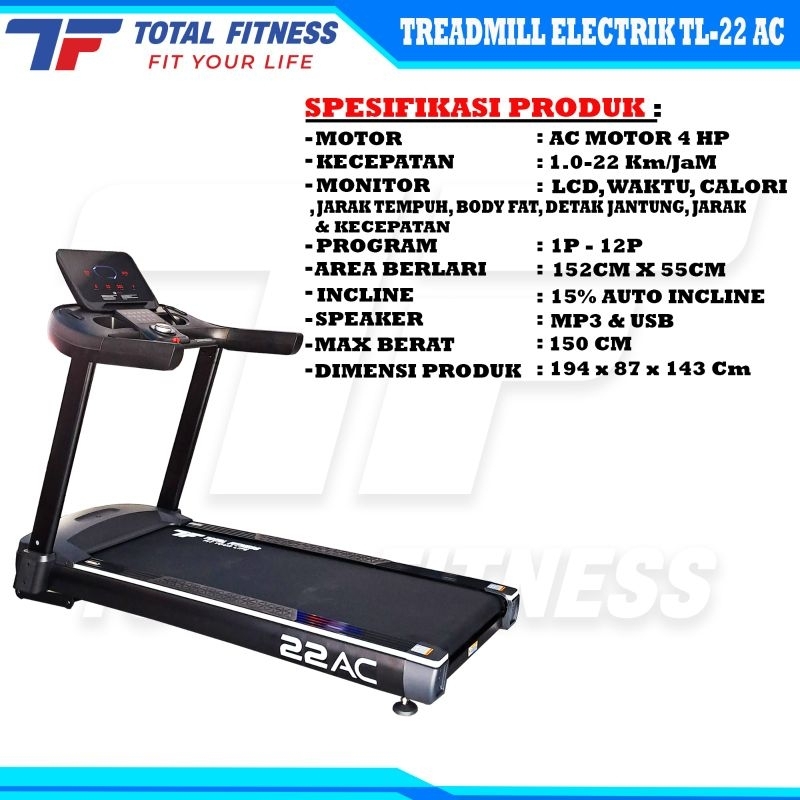jual treadmill komersial TL 22AC