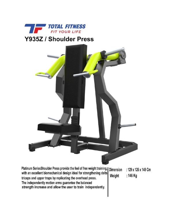 Jual alat fitnes shoulder press komersial import