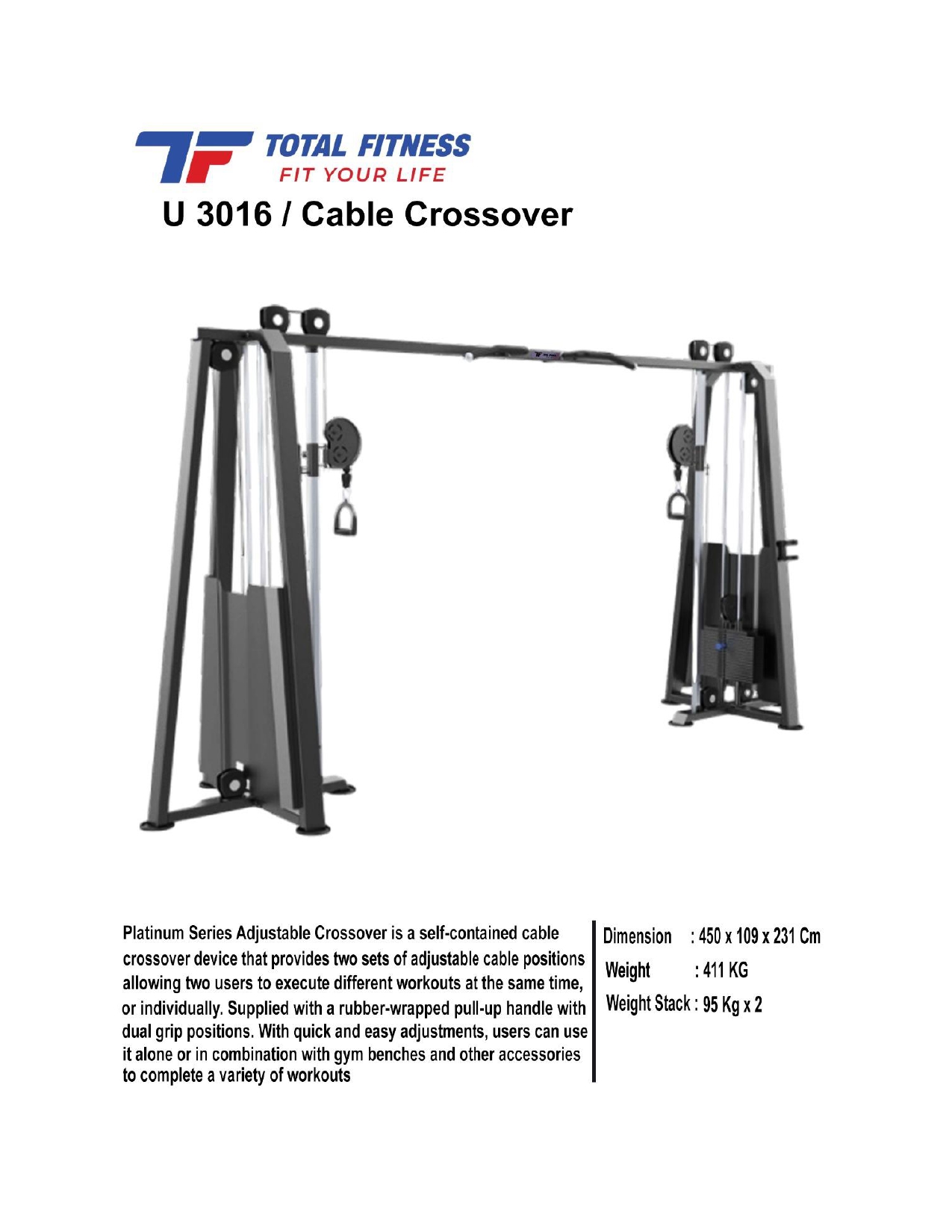 Jual Alat Fitnes Cable Crossover Evost