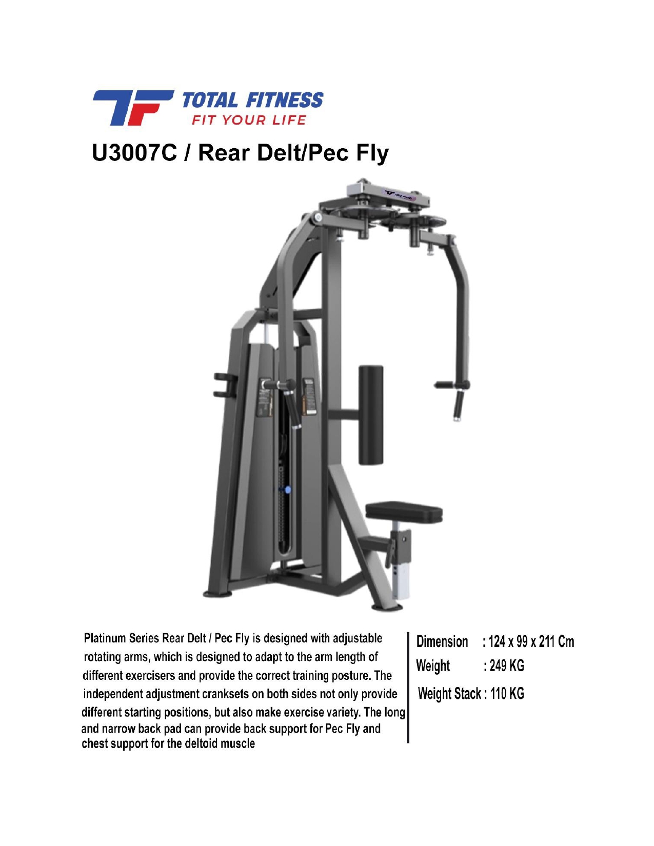 Jual alat fitnes rear delt pec fly