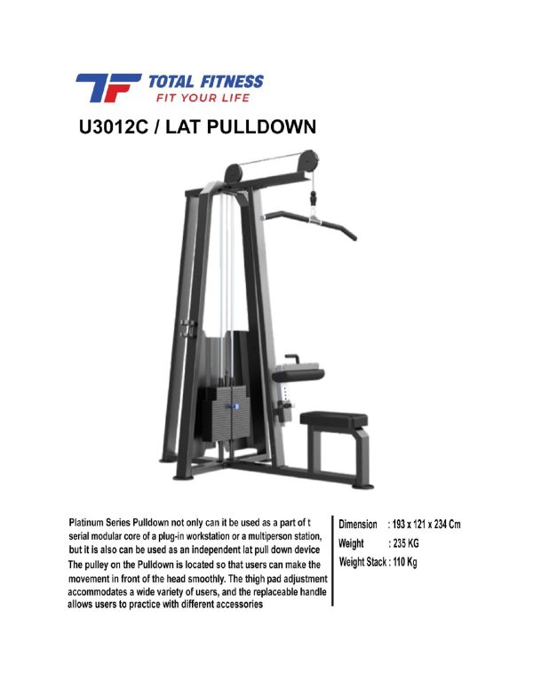 Jual alat fitnes lat pulldown untuk home gym
